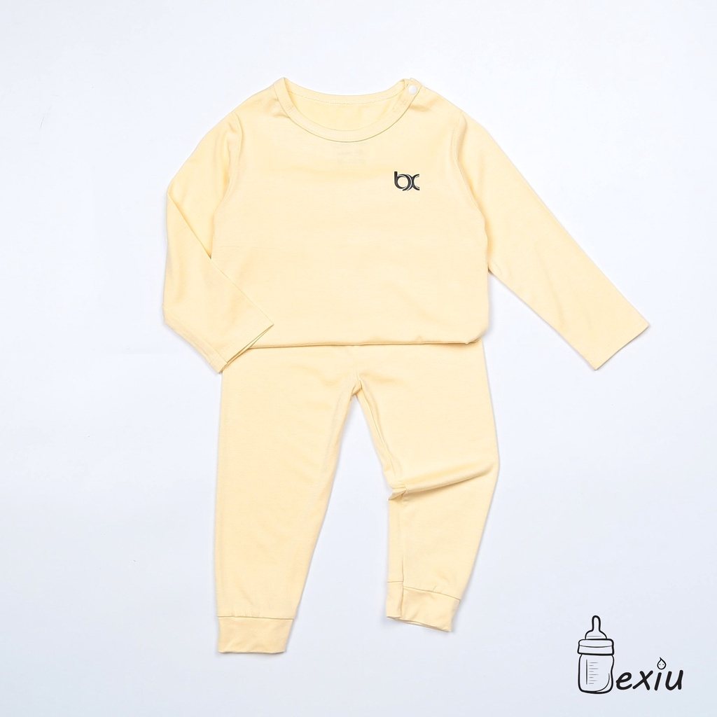 [Bé 5-20kg]Bộ dài tay thun lạnh nút vai, bo gấu quần hiệu Bé xíu Bexiu cho bé trai, bé gái [HÀNG CHUẨN-LOẠI 1]
