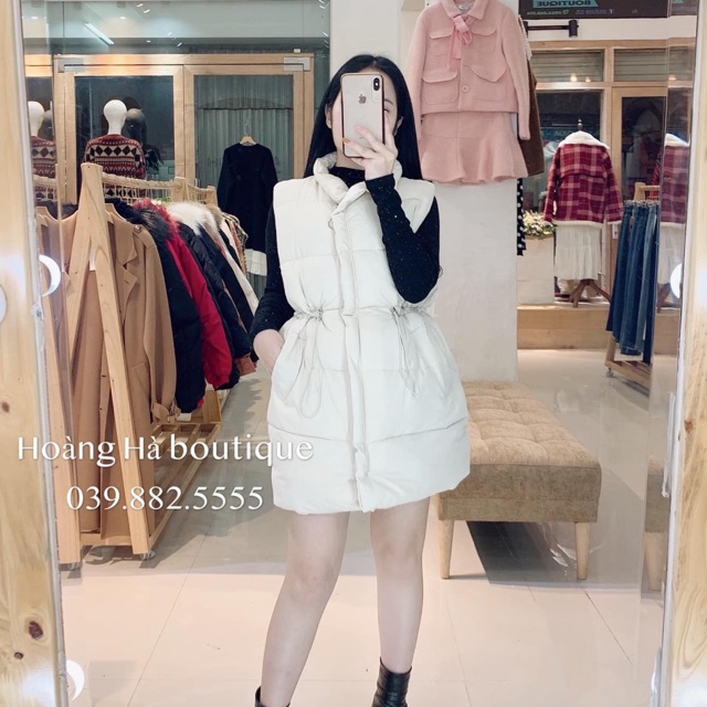 Áo gile phao dáng dài quảng châu