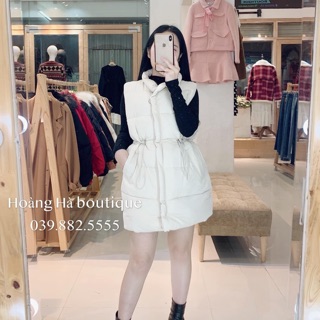 Áo gile phao dáng dài quảng châu