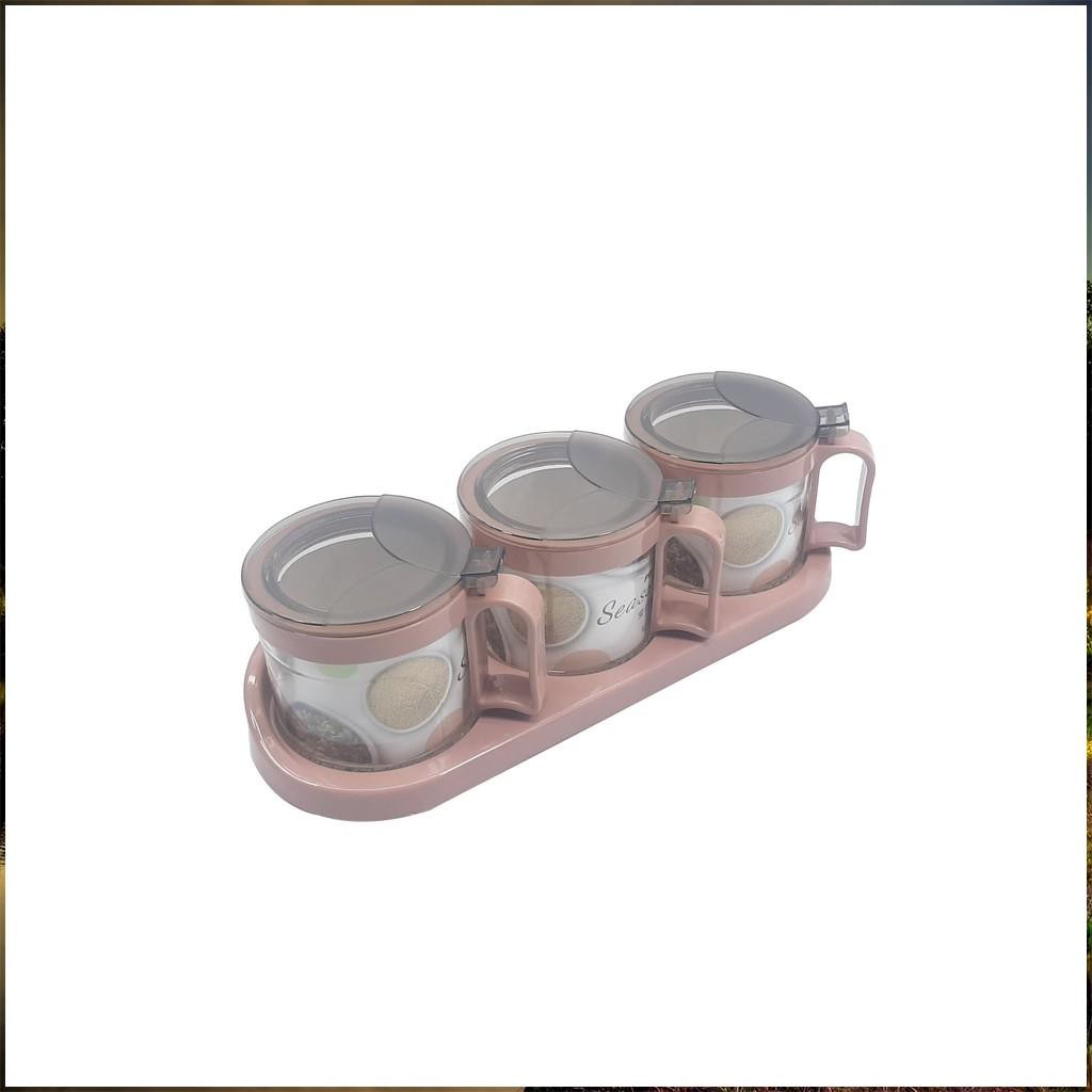 [ Ảnh Thật ] Bộ 3 Gia Vị Thủy Tinh Cao Cấp  - Bộ 3 GIa Vị Thủy TInh Có Thìa | BigBuy360 - bigbuy360.vn