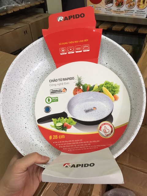 CHẢO SỨ MEN ĐÁ RAPIDO