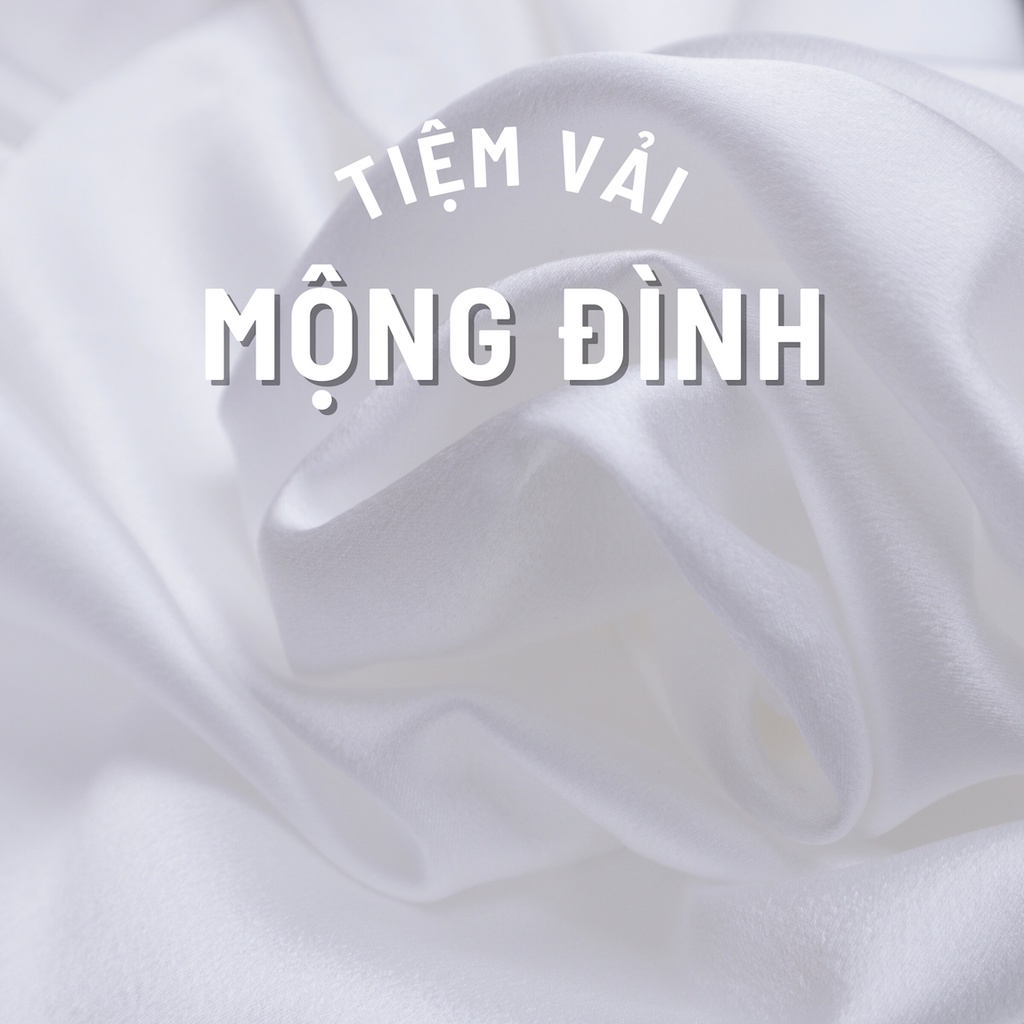 Vải Satin Trắng Gạo & Đen Mềm Mịn Óng Ánh Cao Cấp