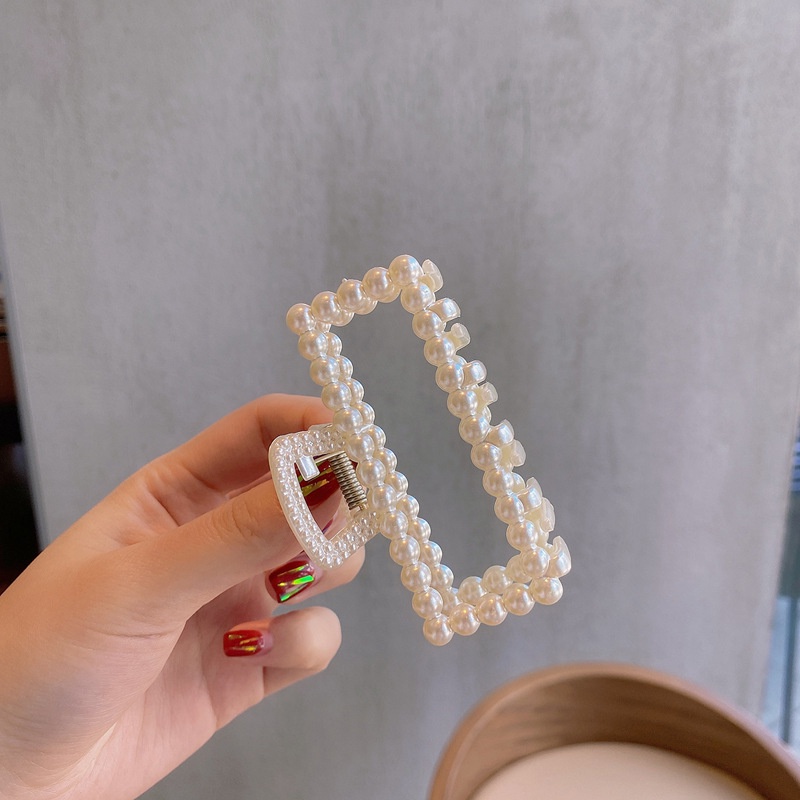 Kẹp Tóc Đính Nơ Họa Tiết Hình Học / Trái Tim Đơn Giản Phong Cách Hàn Quốc