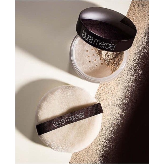 Phấn phủ mini Laura Mercier + kèm bông phấn kiềm dầu siêu tốt ❤️