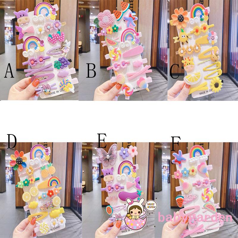 Set 14 kẹp tóc phong cách công chúa đáng yêu dành cho bé gái