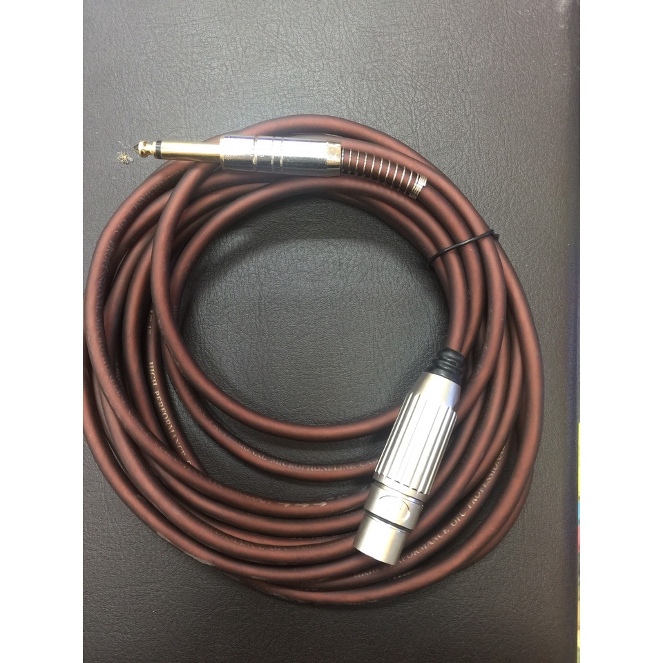 Dây mic hát karaoke 5m loại tốt, nối dài micro, canon âm - 6 ly, cáp đồng nguyên chất dài 5 mét chống nhiễu tốt