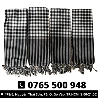 Khăn rằn nam bộ đen trắng size lớn 160X60 cm, loại tốt