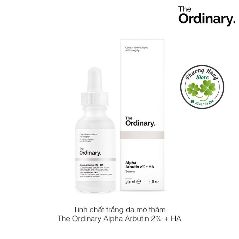 Tinh chất dưỡng trắng mờ thâm The ordinary Alpha Arbutin 2% các loại