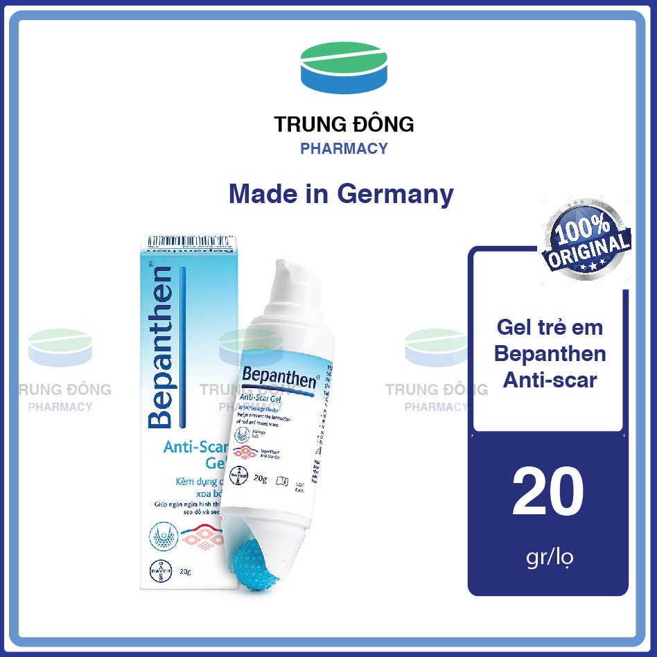 Gel trẻ em Bepanthen Anti-scar Đức, giúp bé ngăn ngừa hình thành sẹo đỏ lồi, chai xoa bóp - Trung Đông Pharmacy