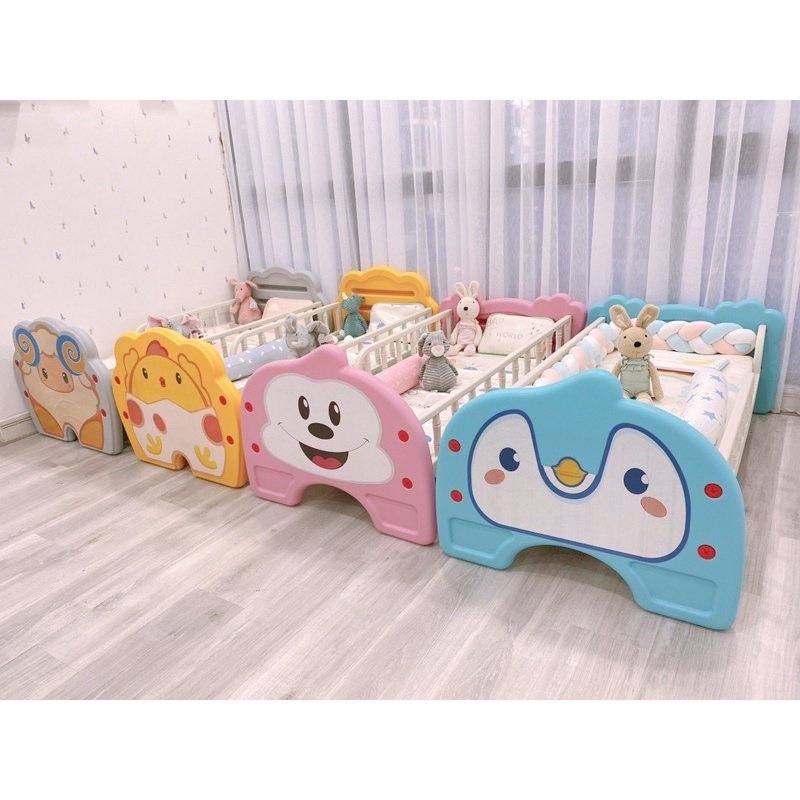 Giường nhựa nhiều mẫu cho bé gái và bé trai ,giường ngủ trẻ em kèm đệm kích thước 142*78*61 , Giường Đơn Em Bé