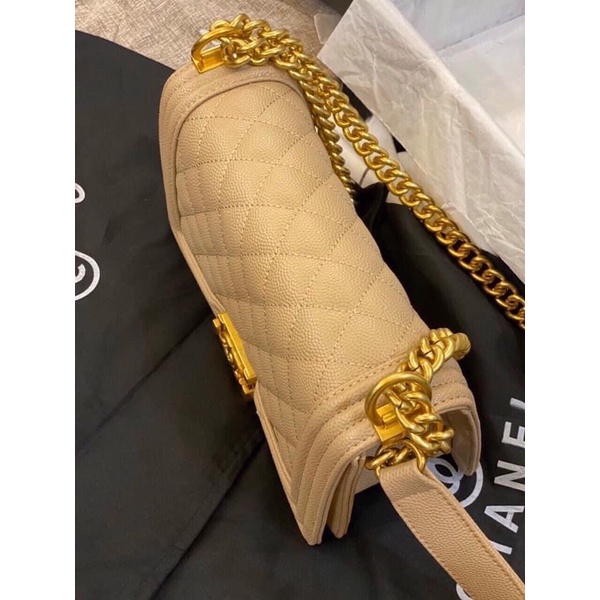 Túi dây xích da hạt khoá vàng-khoá bạc box nam châm