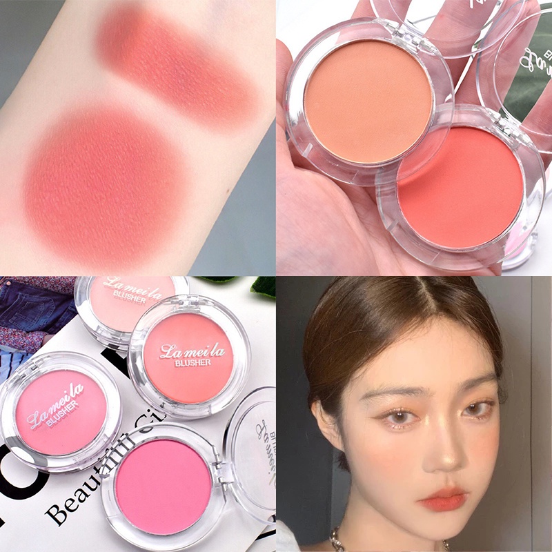 [Hàng mới về] Phấn má hồng đơn sắc độ bóng cao mềm mịn tự