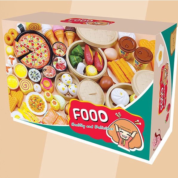 Đồ chơi nấu ăn cho bé 58 chi tiết DIMSUM siêu to - có hộp làm quà tặng