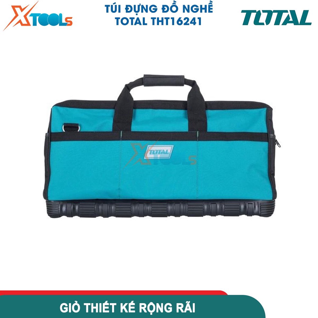 Túi đựng đồ nghề dụng cụ Total 24inch(61cm) đáy nhựa chống va đập, siêu bền bỉ, giỏ đựng đồ nghề [CHÍNH HÃNG][XTOOLS]