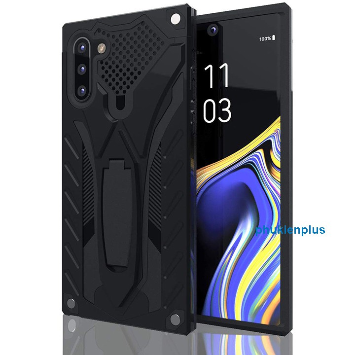 Ốp lưng Samsung Galaxy Note 10 MIB Armor Case 2 lớp siêu chống sốc Đen