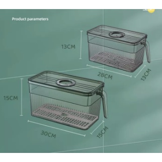 Hộp Đựng Rau Củ Thức Ăn Trong Tủ Lạnh Có Tay Cầm KT :28x13x13cm (ảnh thật)