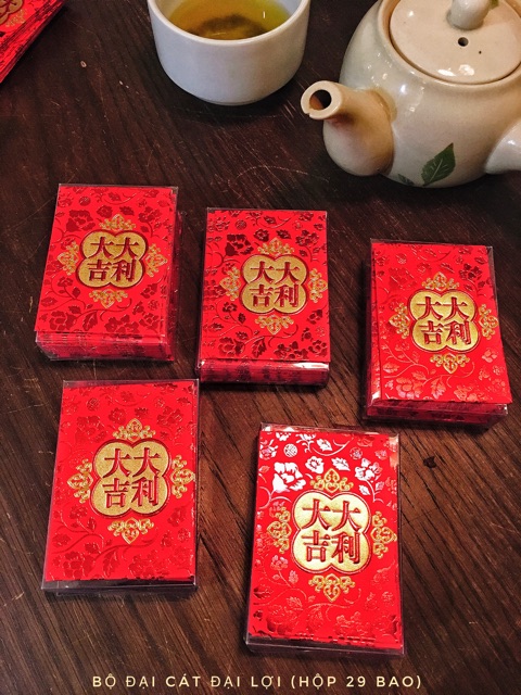 BỘ LÌ XÌ ĐẠI CÁT ĐẠI LỢI/ LÌ XÌ CƯỚI SONG HỶ MINI