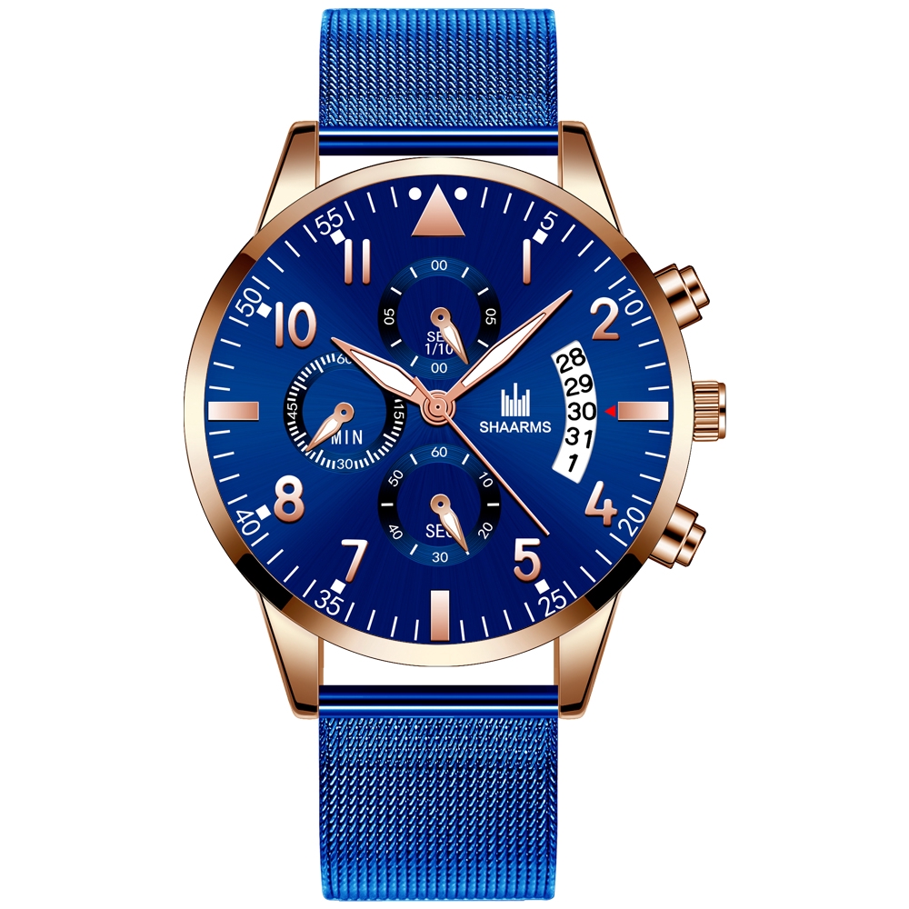 Đồng hồ thạch anh SHAARMS kiểu dáng thể thao dành cho nam sang trọng bằng thép không gỉ | BigBuy360 - bigbuy360.vn