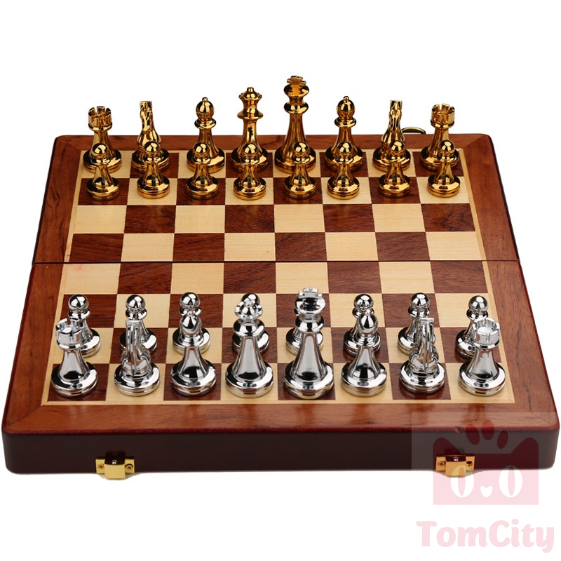 Bộ Cờ Vua Kim Loại Cao Cấp Quà Tặng Cao Cấp Phong Cách Châu Âu  CV019