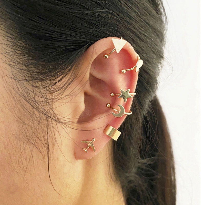 Bộ khuyên kẹp vành tai không cần xỏ lỗ giả cho nam và nữ
