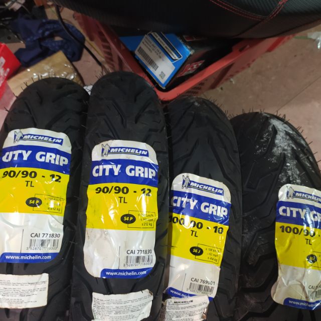Vỏ  xe michelin 100/90-10 - 90/90-12 city grip