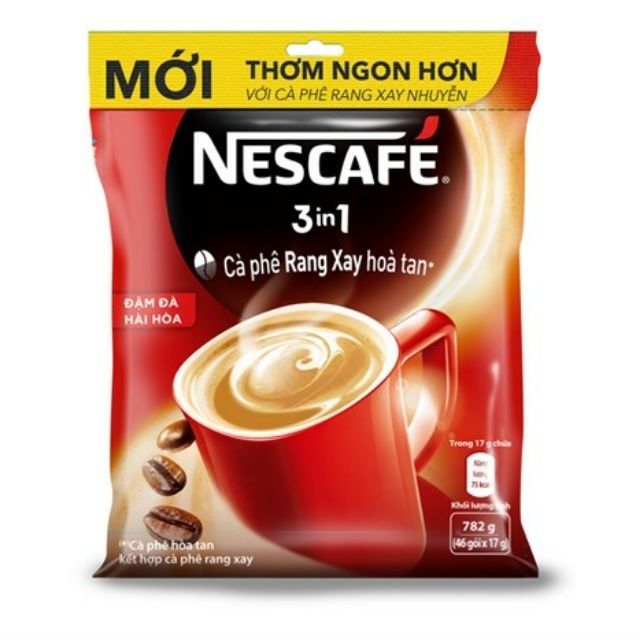 NESCAFE 3in1 Màu Đỏ Túi Tiết Kiệm 46 gói