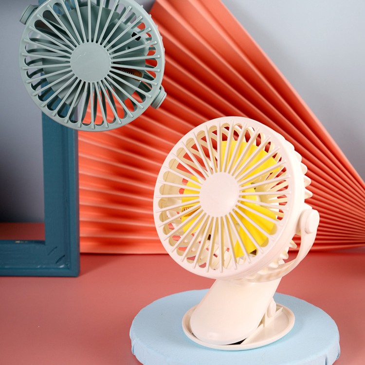 Quạt Mini Kẹp Để Bàn - Xe Đẩy Table Clip Fan Có Đèn Led Chạy Chữ Cực Đẹp | BigBuy360 - bigbuy360.vn