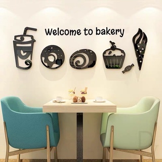 Tranh dán tường mica dán nổi bánh ngọt trang trí tiệm bánh