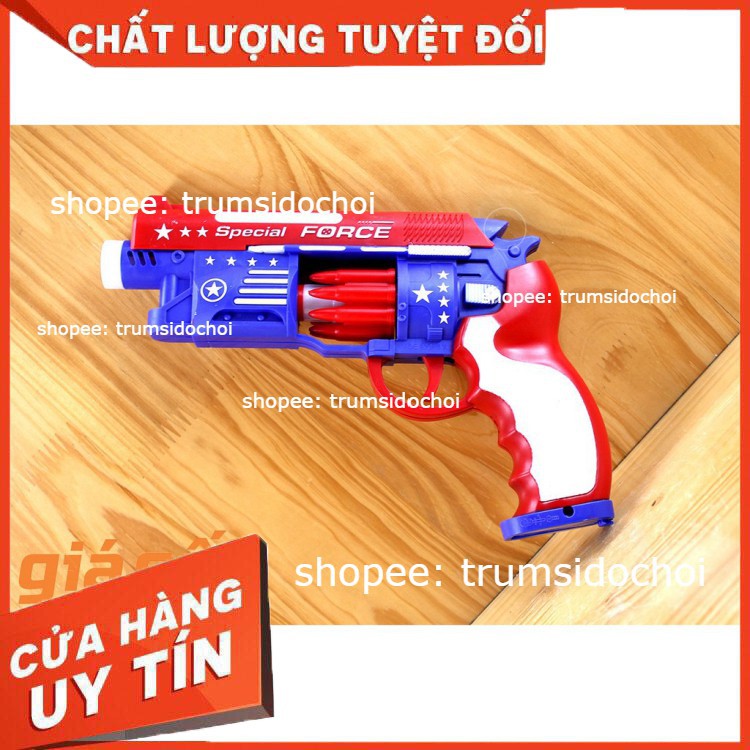 GIÁ SỐC- Súng đồ chơi chạy pin có đèn và nhạc, xoay nòng