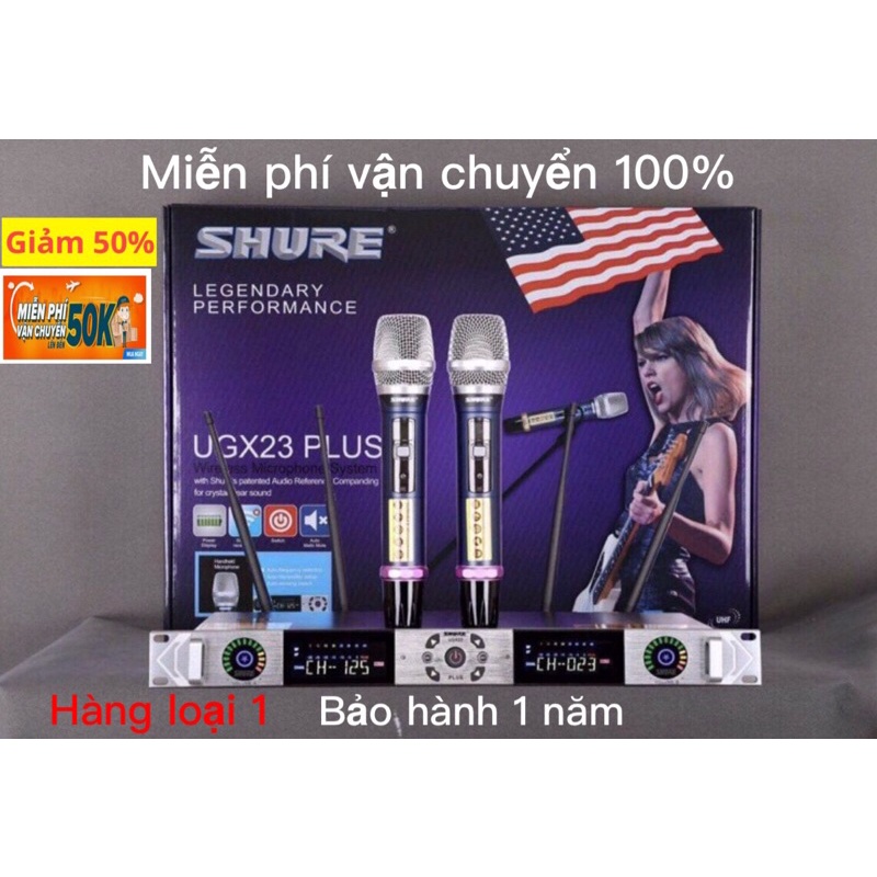 Micro không dây SURE UGX23plus 2 tay Mic hàng loại 1
