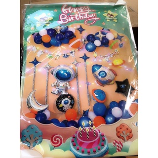 set bóng bay chi tiết trang trí ngày sinh nhật , HAPPYBIRTHDAY trang trí hoạ tiết