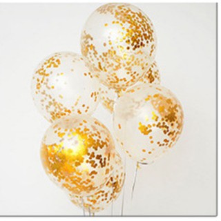 Set 10 Bóng Bay Trong Suốt Sequin 30Cm Trang Trí Tiệc Cưới Sinh Nhật Lớp Học Background Chụp Ảnh Tết