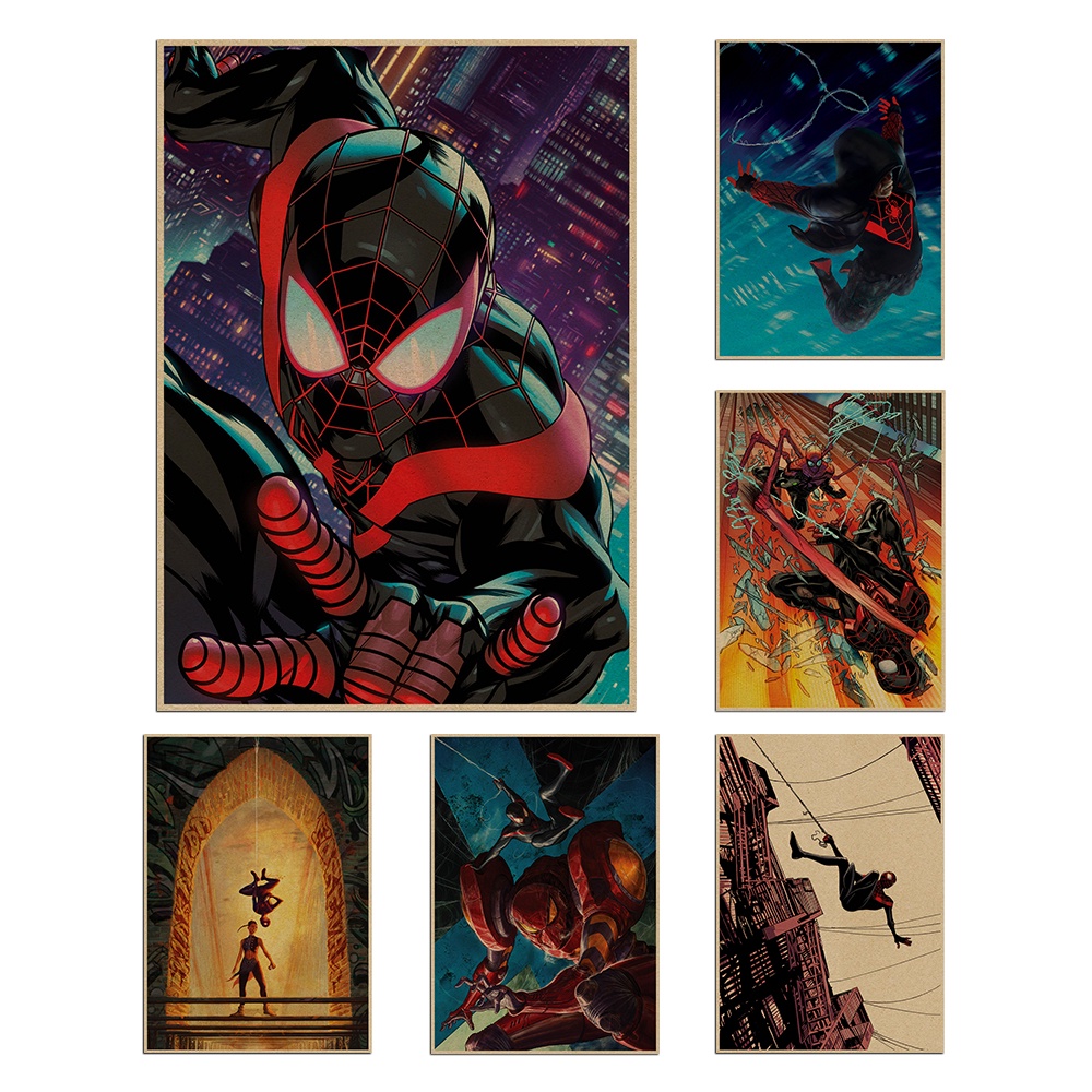 Poster Phim spider man: into the spider verse retro