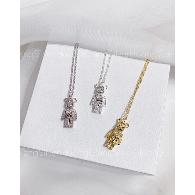 Dây Chuyền Gấu BearBrick Bạc Cao Cấp - HuongGiangSilver