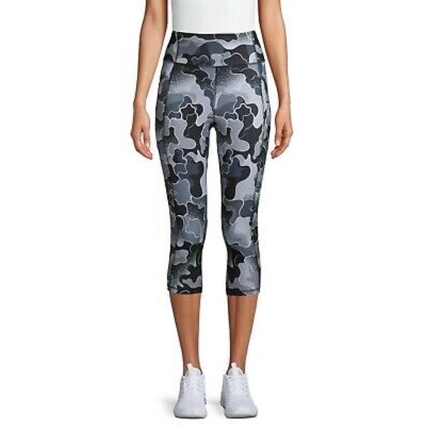 Quần Legging Avia Cạp Cao Xuất Xịn Thể Thao, Tập GYM, Yoga Loang Đen