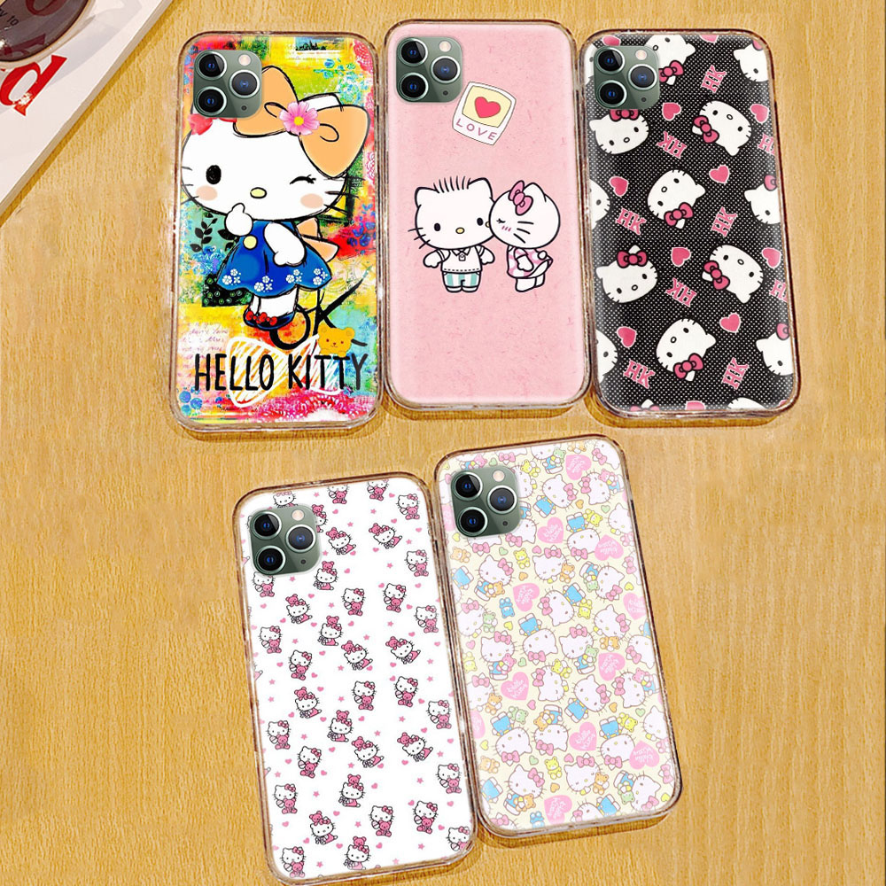 Ốp Điện Thoại Trong Suốt Họa Tiết Hello Kitty Dễ Thương Cho ASUS ZenFone Pegasus Live M2 4 Shot 5 5Z 4S M1 Pro Max Selfie Plus Ta71