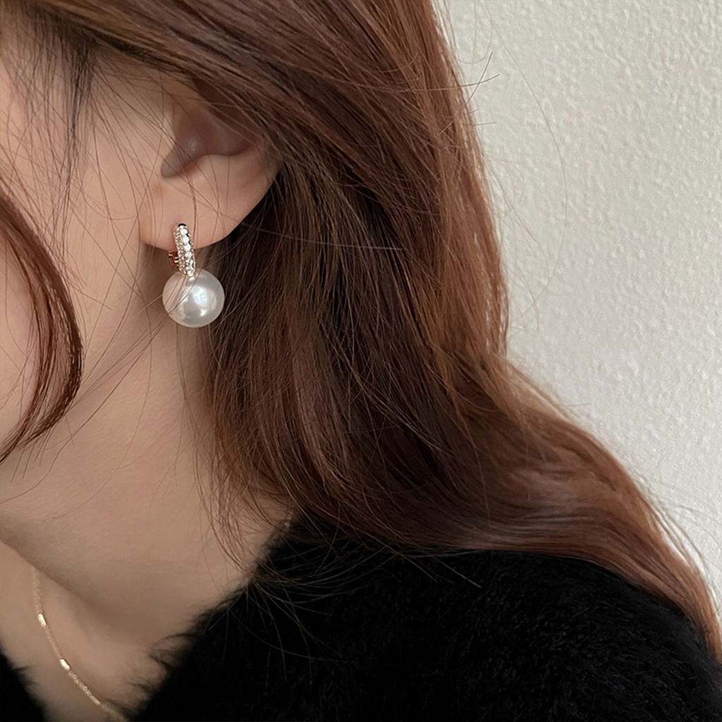 Chất Lượng Cao!Bông Tai Đính Đá Và Ngọc Trai Nhân Tạo Sang Trọng Phong Cách Hàn Quốc Thời Trang Cho Nữ 2022