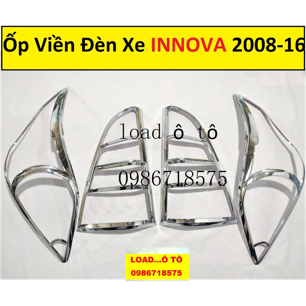 Ốp Viền Đèn Pha Hậu Xe Toyota Innova 2008-2016 Mạ Crom Sáng Bóng Cao Cấp Nhất Thị Trường