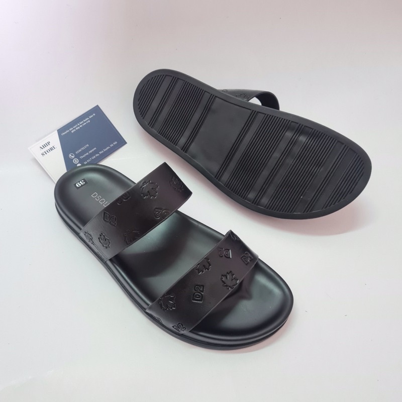 Dép Da Nam Quai Ngang Da Bò Cao Cấp Phong Cách Hà Quốc