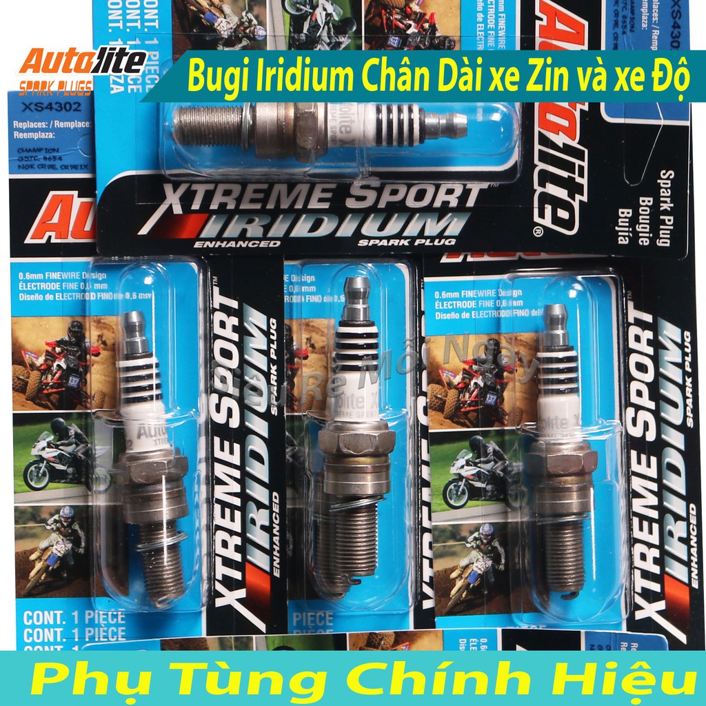 Bugi Racing Iridium Autolite dành cho xe độ Winner 150, Sonic, Exciter, Raider, NVX, AB125, Vario, SH