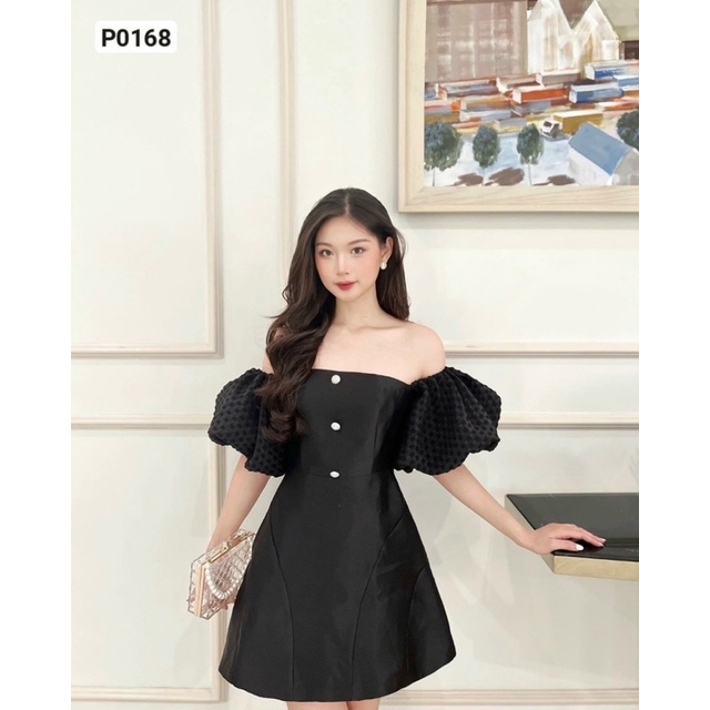 Đầm tay phồng dạo phố xinh lung linh Umela BT181