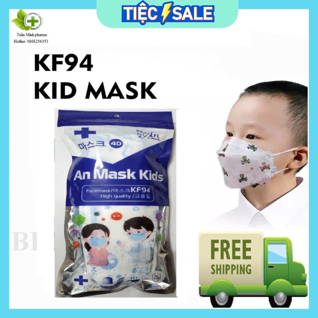 Thùng khẩu trang trẻ em KF94  từ 3-12t hàng chính hãng