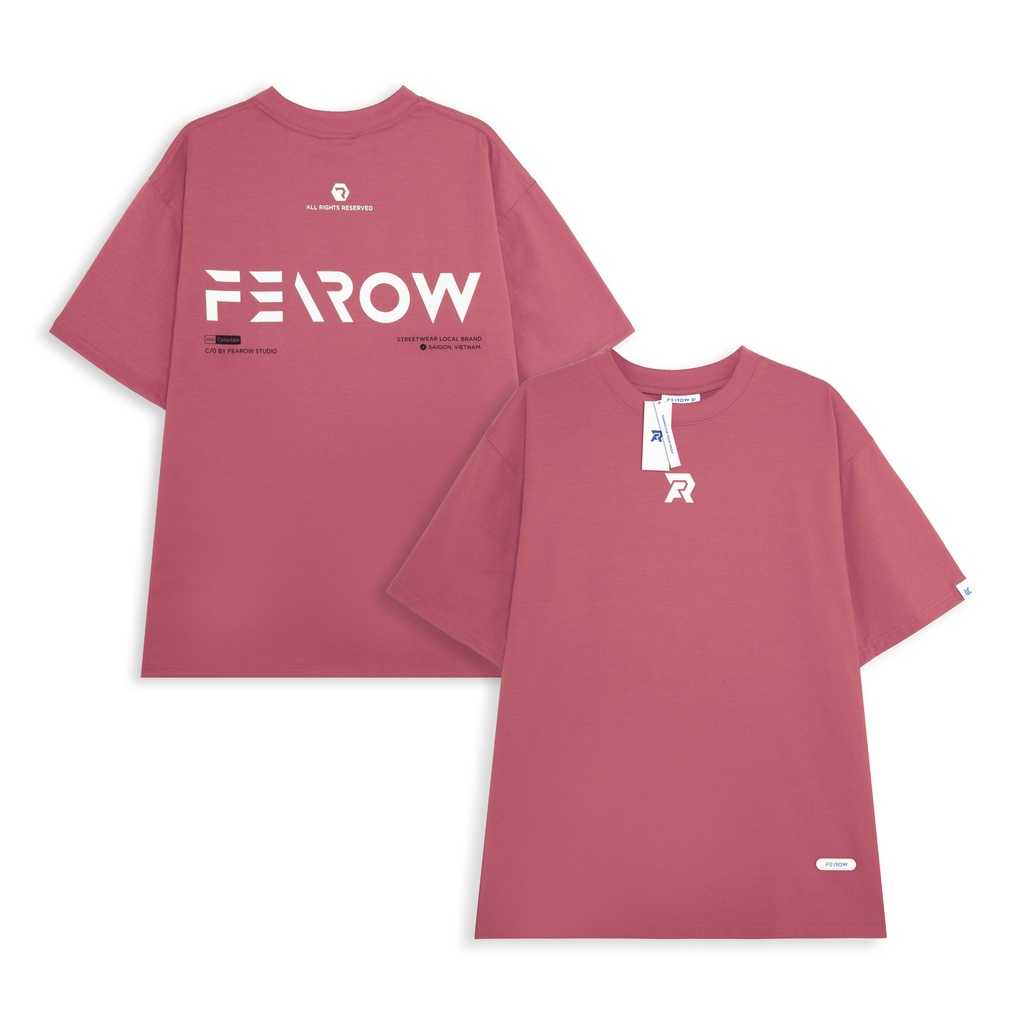 Áo thun nam nữ local brand unisex Fearow Signature Ver 2.0 / Màu Hồng Đậm - FW154
