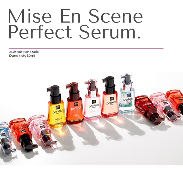 Tinh Chất dưỡng Tóc dành cho tóc hư tổn Mise En Scene Perfect Serum Super Rich 80ml