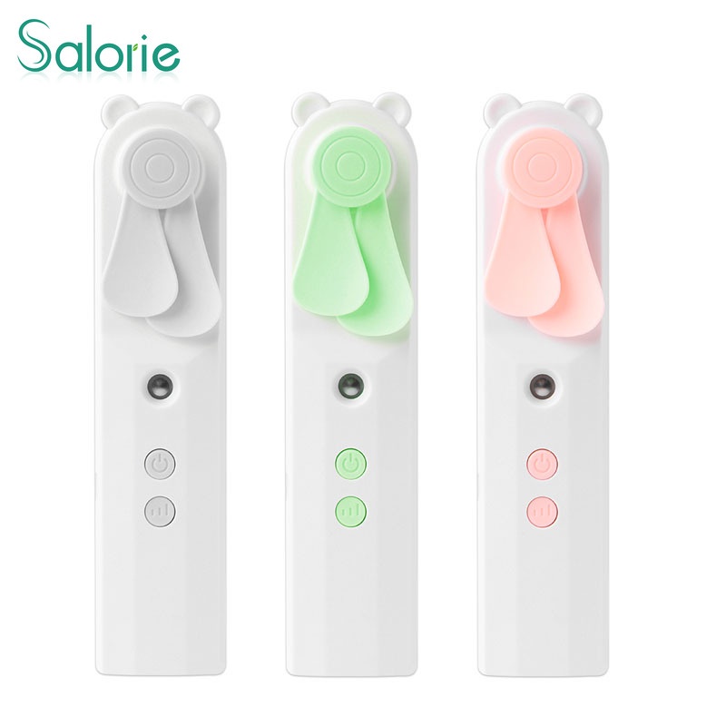 Quạt Phun Sương Tạo Độ Ẩm Mini Cầm Tay Sạc USB Có Thể Sạc Lại Tiện Dụng