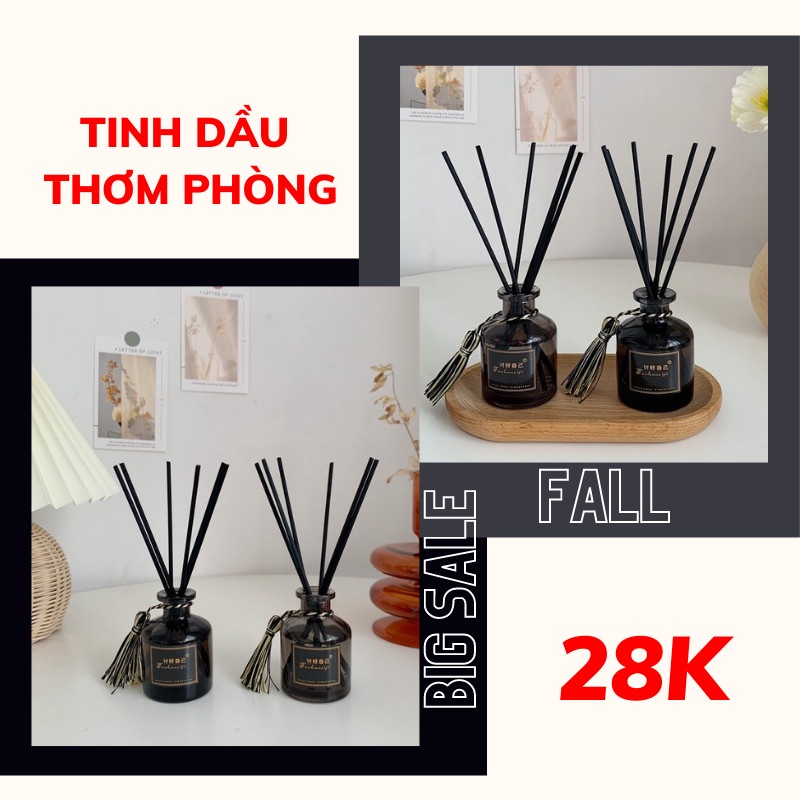 Tinh Dầu Thơm Phòng, Nước Hoa Để Bàn Que Gỗ Khuếch Tán Hương Thơm Giữ Mùi Lâu