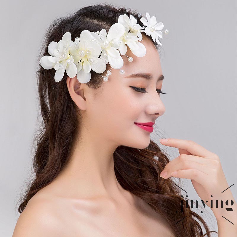 GETNOIVAS Cài tóc họa tiết bông hoa xinh xắn dành cho cô dâu