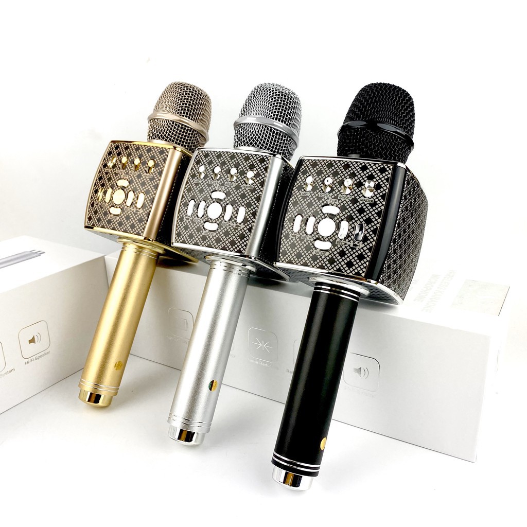 ☢️MẠI DÔ☢️ Micro Karaoke bluetooth YS 95 kết nối bluetooth Tích Hợp Loa Bass Không Dây Dùng Hát Tại Nhà Hoặc Livetream