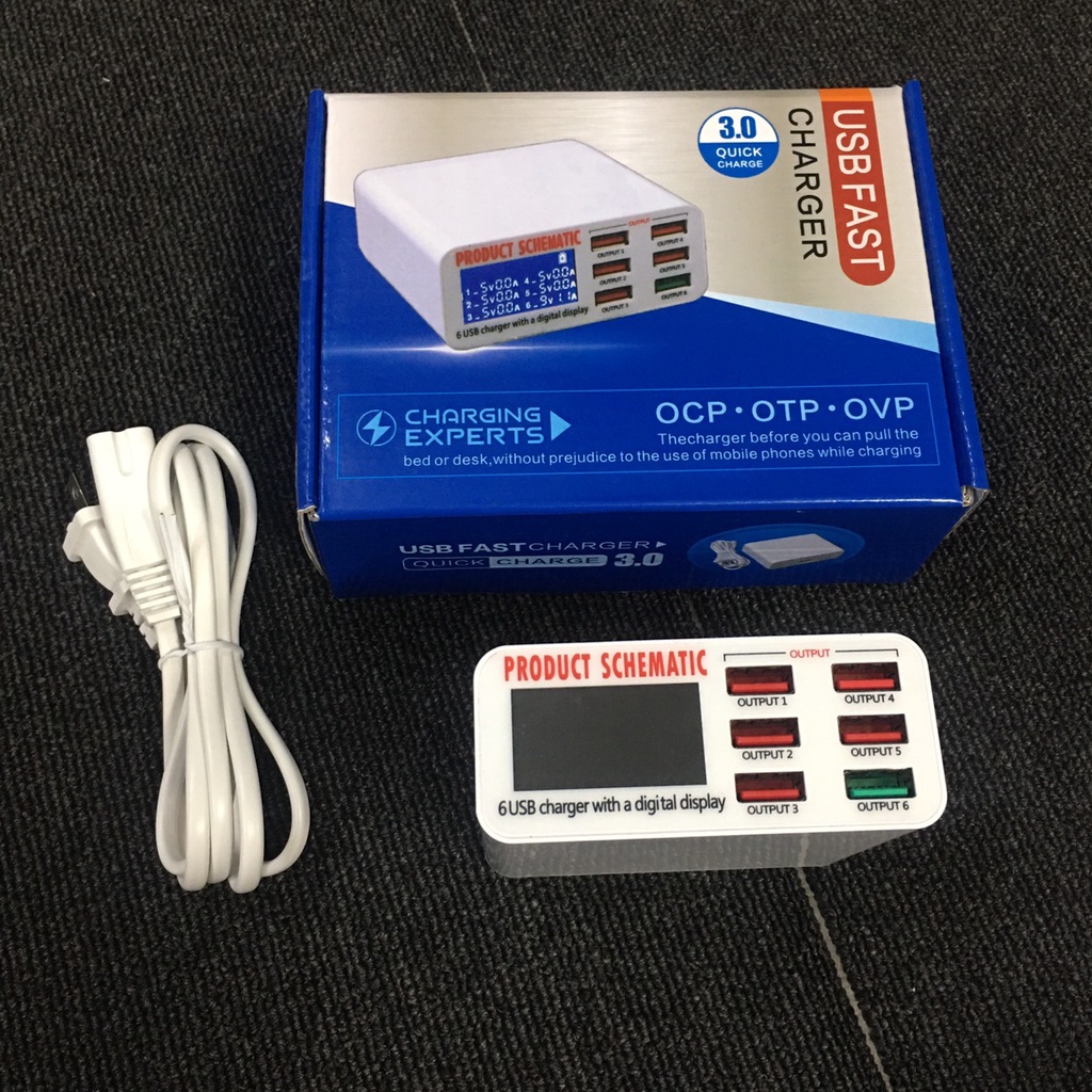 Sạc thông minh USB FAST 6 cổng