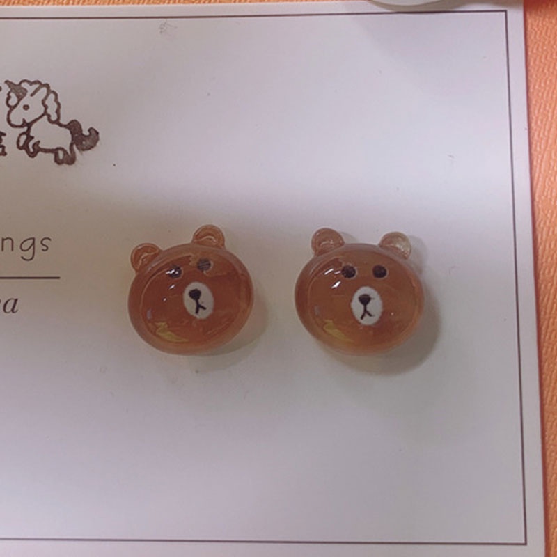 Bông tai bạc nữ S925 thỏ / gấu dễ thương hàn quốc